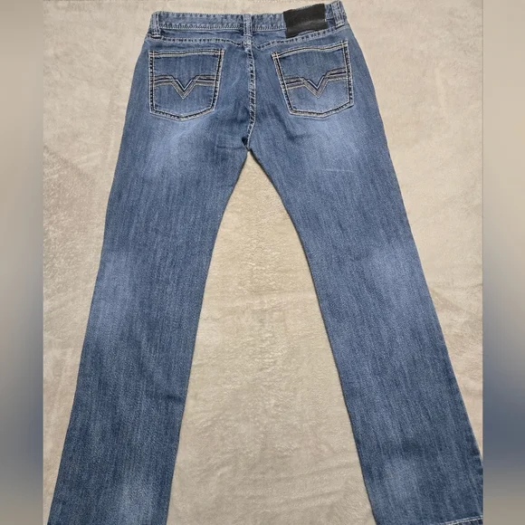 Rock And Roll Denim Revolver Slim Straight Leg Jeans Mens Size 36x33 Western - Picture 4 of 11